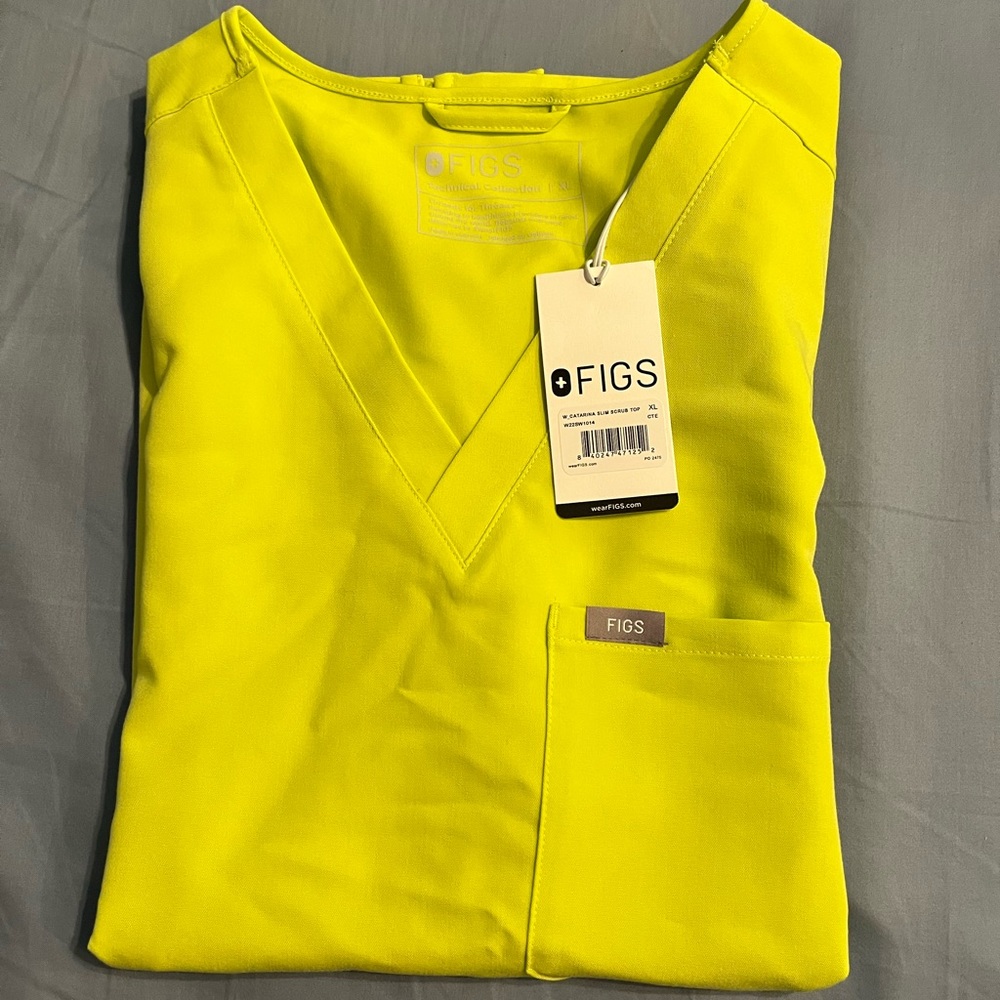Figs Citrine top XL NWT
